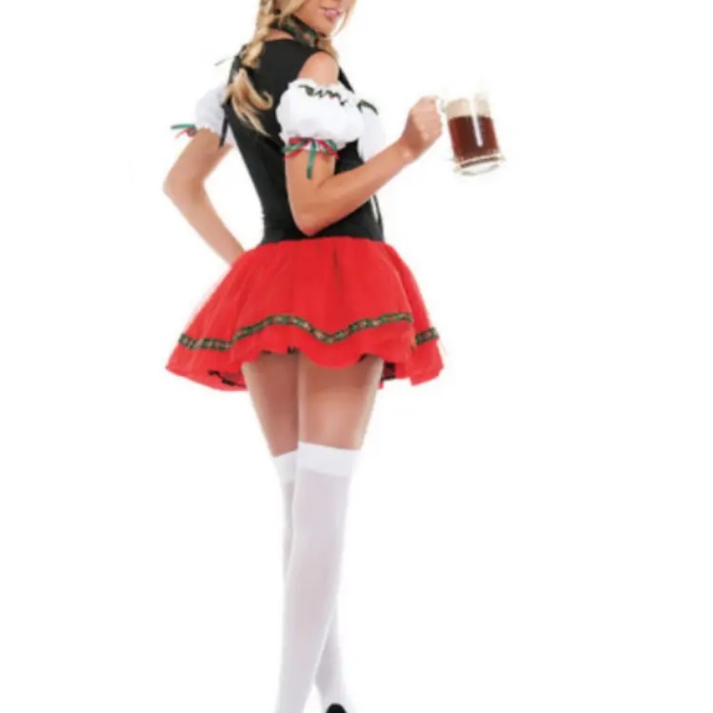 Red and Black Oktoberfest Costume - Picture 2 of 3